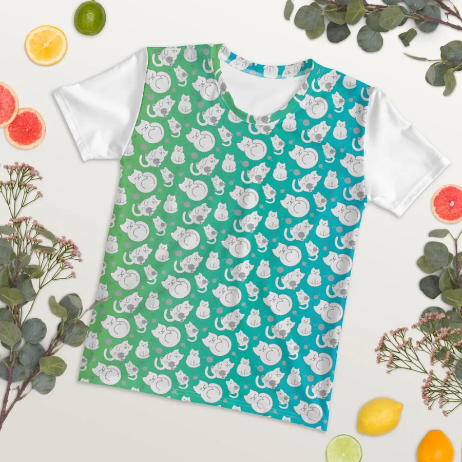KITTY goes HERE! • all-over print women's crew neck t-shirt by Sublicolor product image (3)