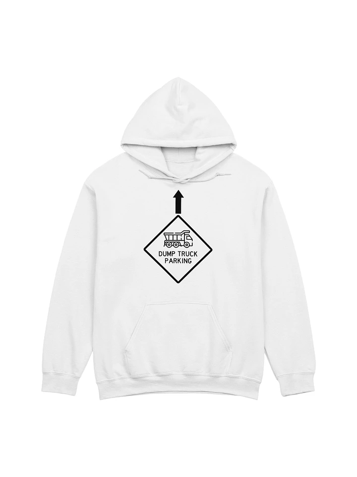 Dump Truck Parking White Hoodie product image (1)