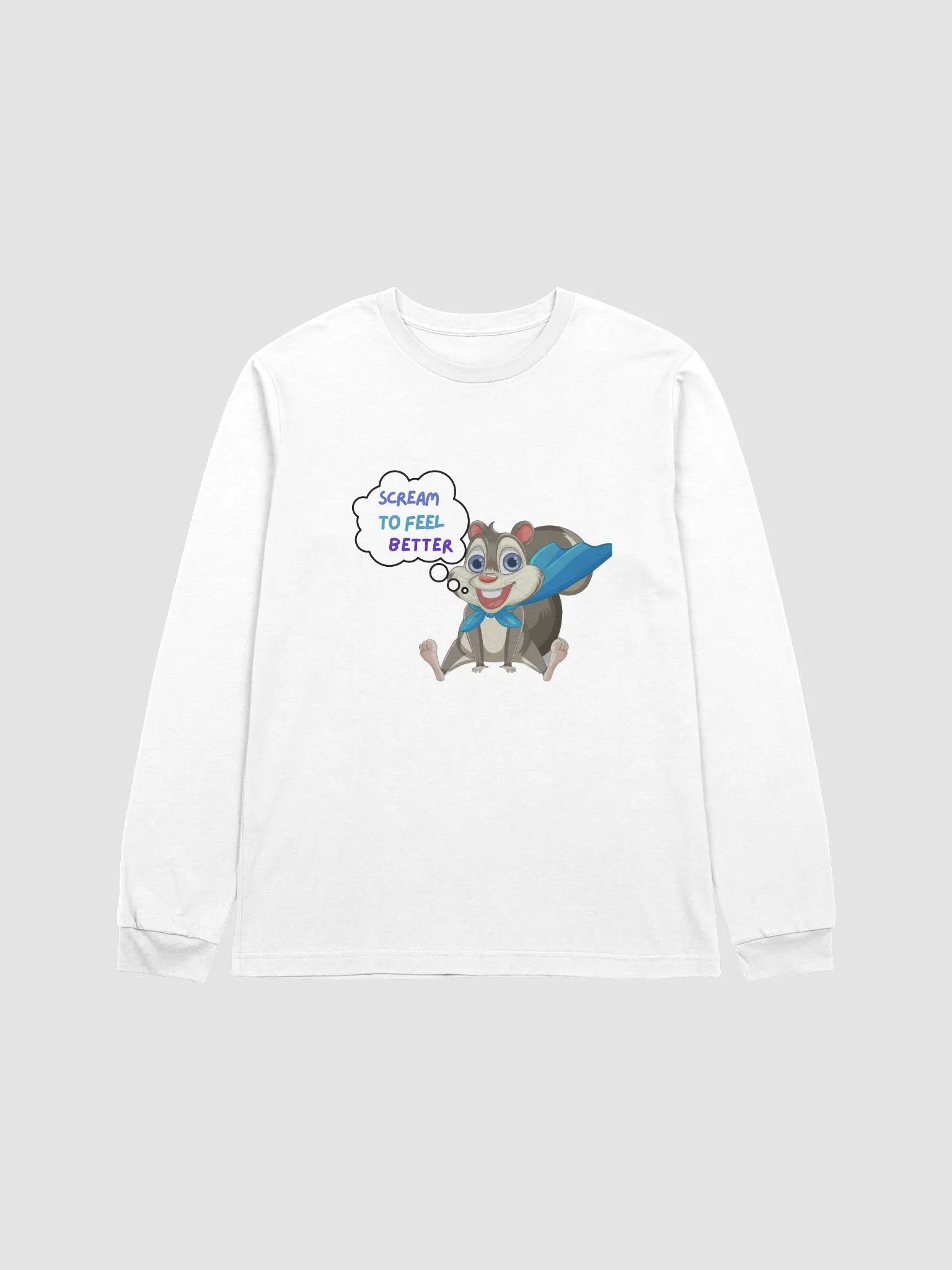 Scream to Feel Better Squirrel Long Sleeve Tee product image (1)