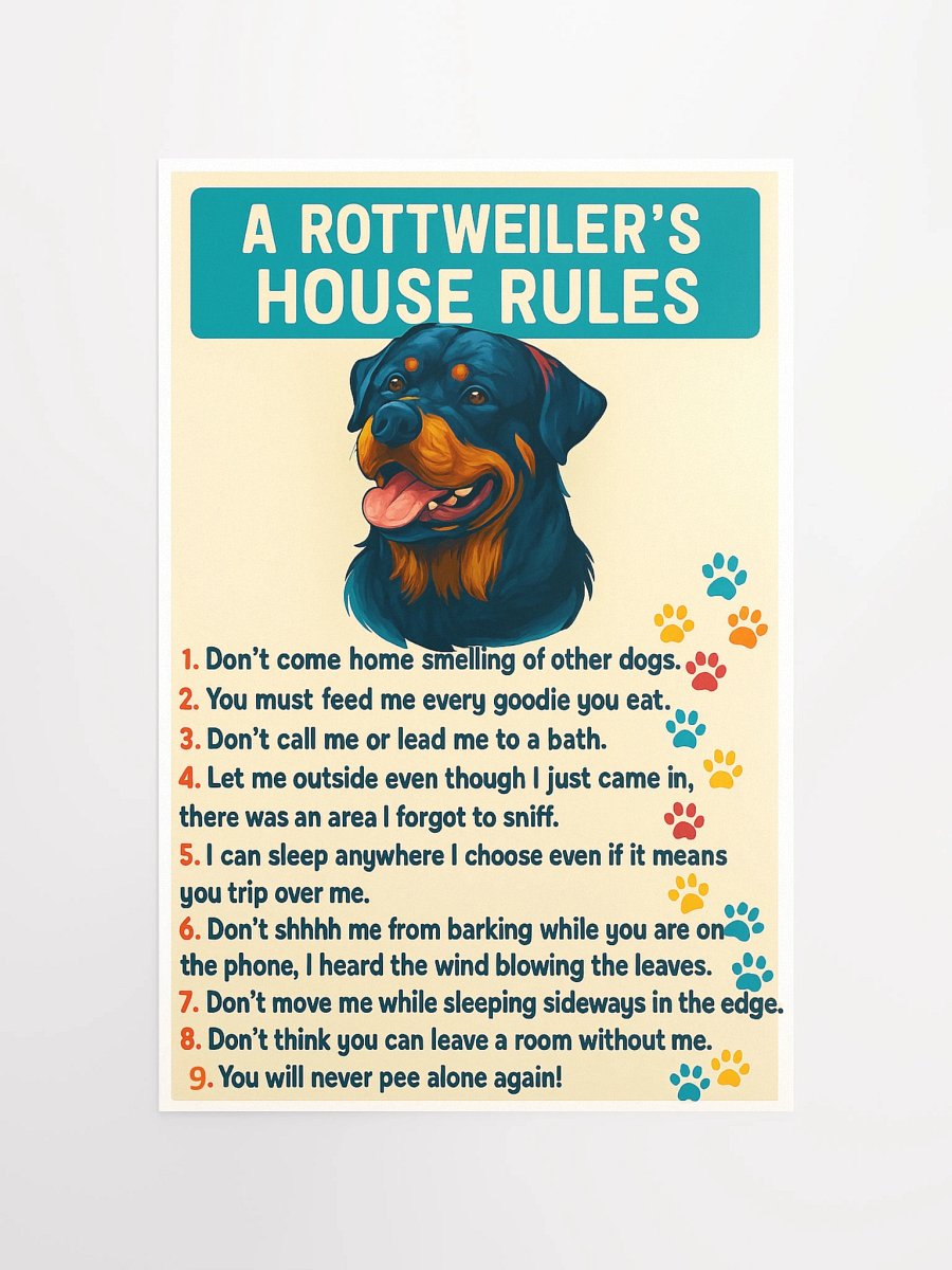 Rottweiler House Rules Poster product image (11)