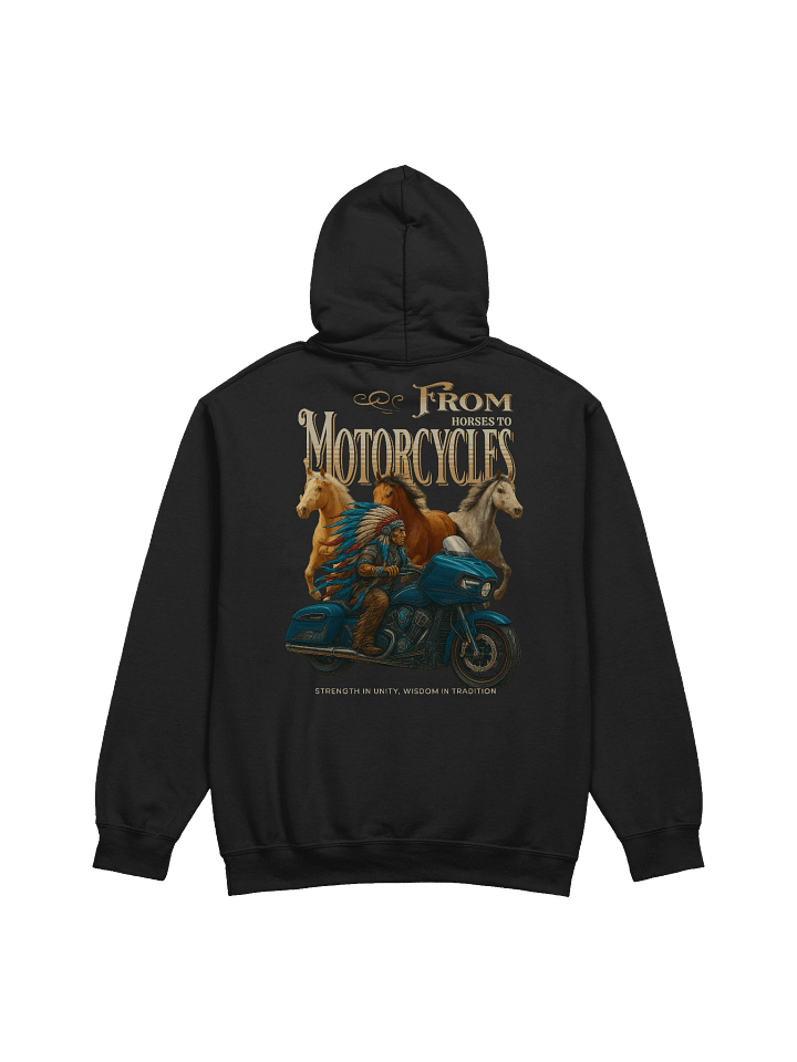 Legacy of the Tribe – From Horses to Motorcycles (Gildan Classic Hoodie) product image (2)