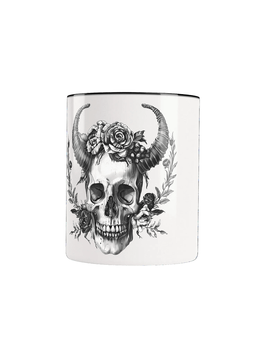 Intricate Skull and Roses Ceramic Mug product image (1)