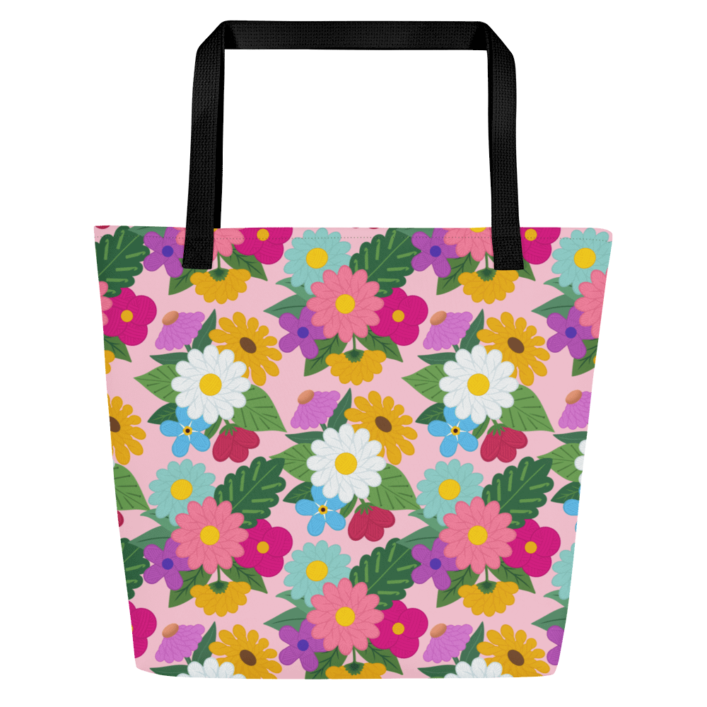 Yarn Floral Print Tote Bag product image (1)