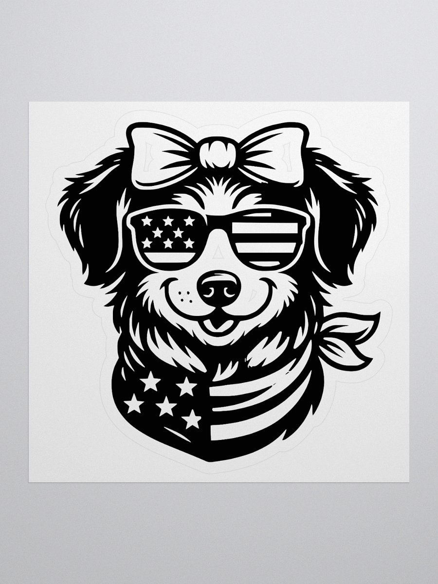 Flirty Patriotic Pup in Bandana | Border Collie Sticker product image (1)