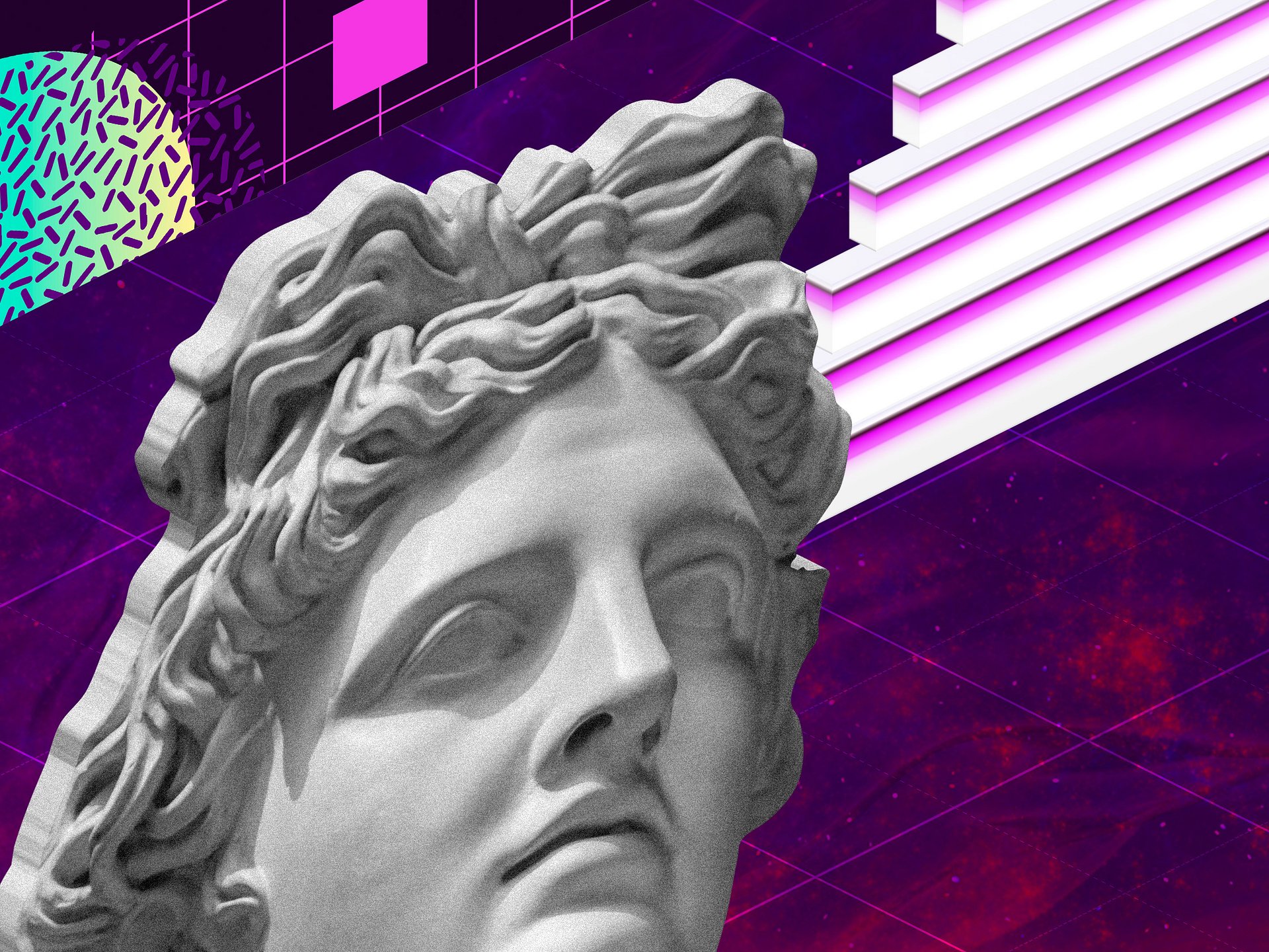 Isometric Synthwave: Apollo, pyramid [synthwave/vaporwave/cyberpunk] — synthwave aesthetic poster, retrowave poster, neon poster,1980s print product image (5)