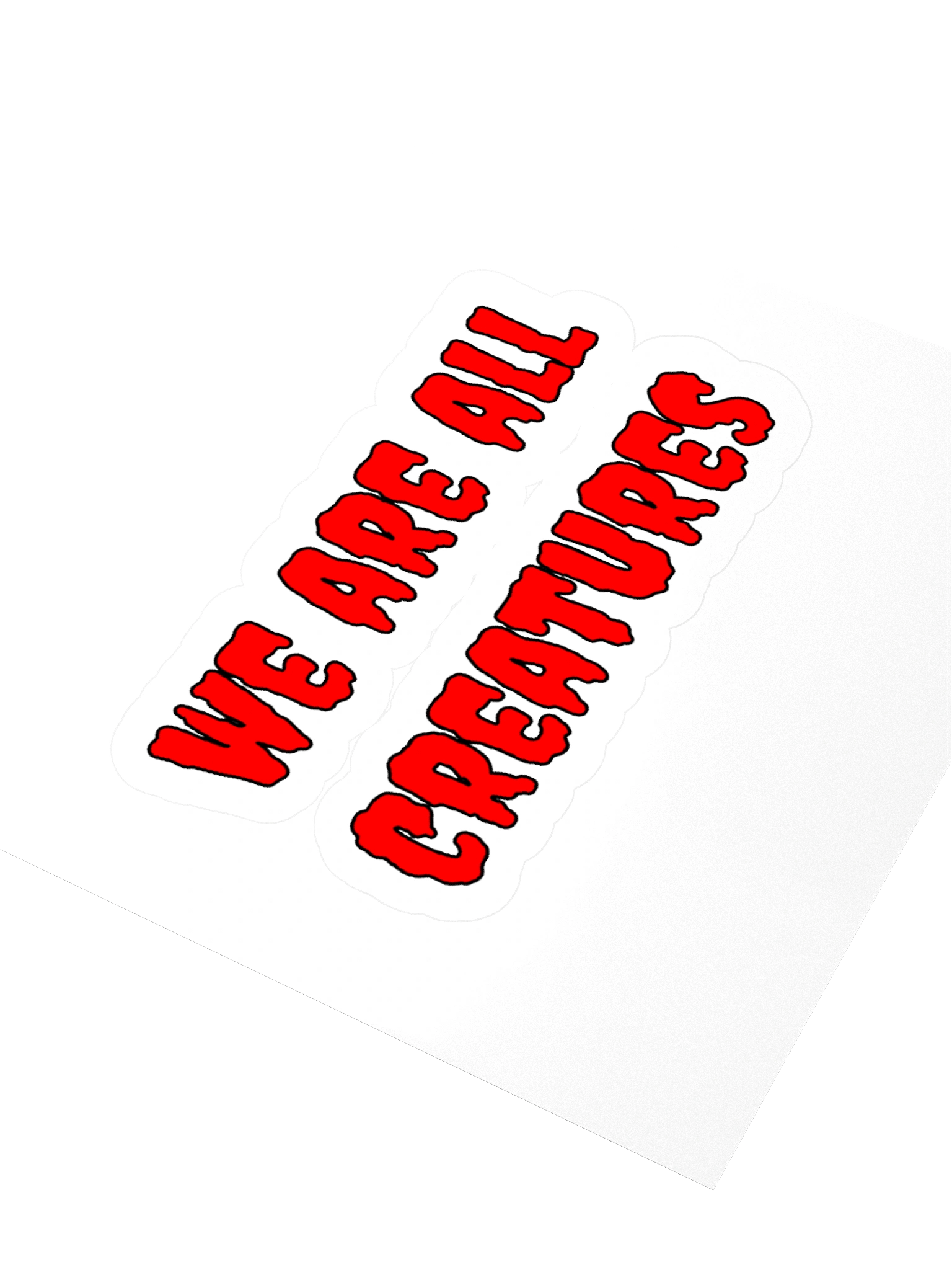 We Are All Creatures Creepy Halloween Sticker product image (3)