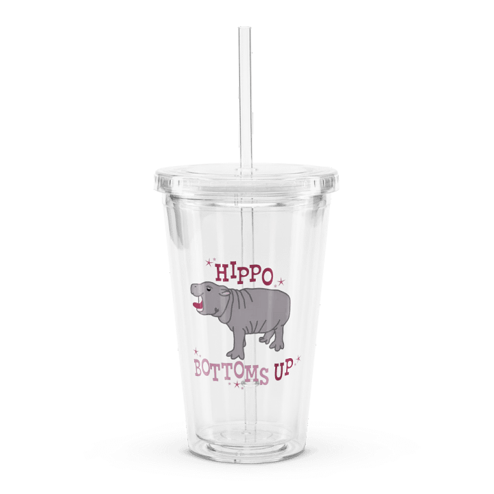 Hippo Bottoms Up Tumbler | Moo Deng Inspired Merch product image (1)