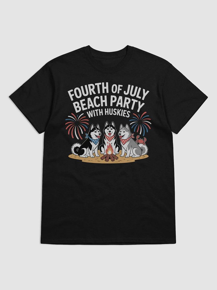 Husky Beach Party Fourth of July T-Shirt product image (4)