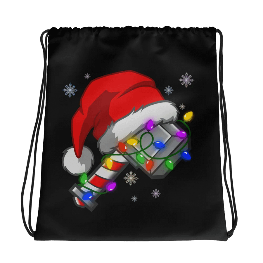 Festive Hammer Glow All-Over Drawstring Bag product image (1)
