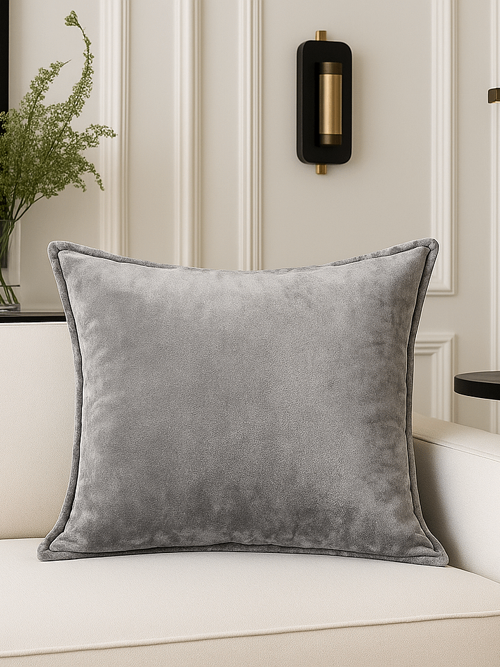Decorative Crushed Velvet Throw Pillow Cover - Individual | Silver product image (1)