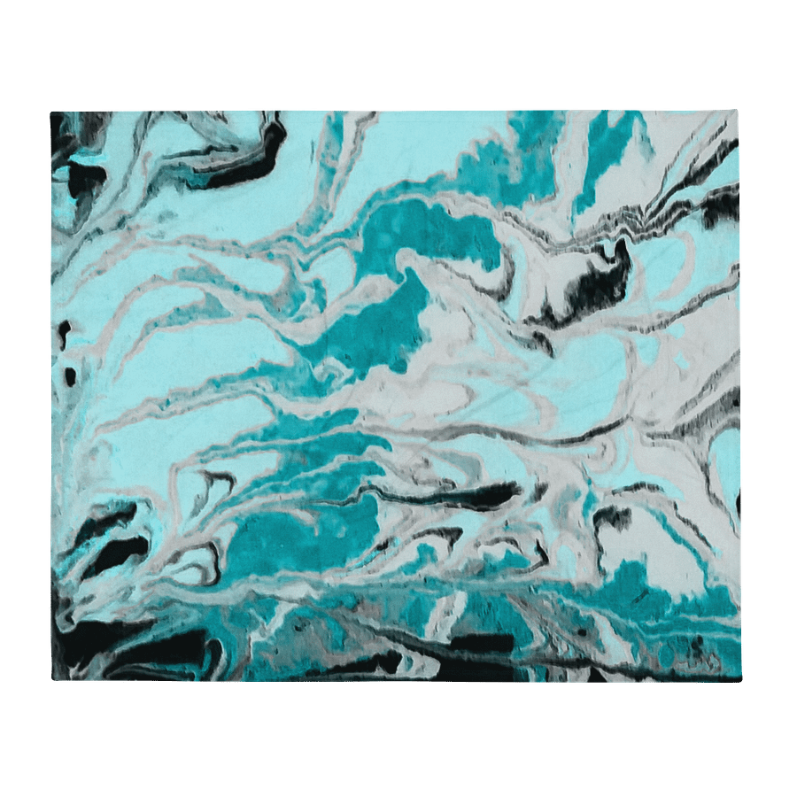 Fluid Turquoise Art Blanket product image (1)