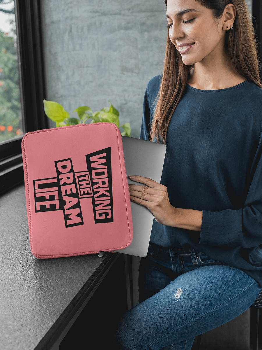 Premium Pink Laptop Sleeve – Working The Dream Life | Sleek, Protective & Leadership-Ready (13” & 15”) product image (5)