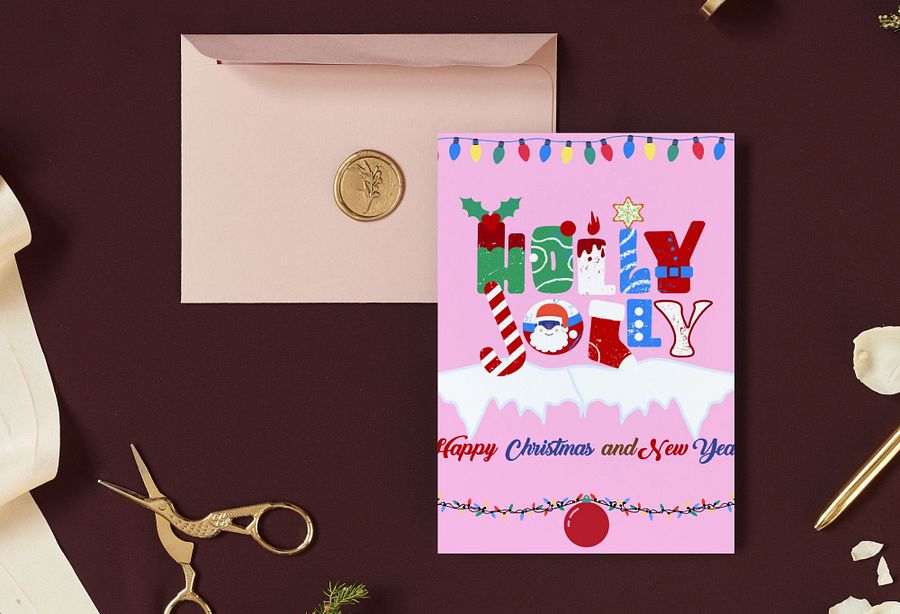 Christmas and New year greetings cards Bundle No 4 (5Cards) product image (3)