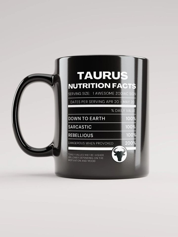 Taurus Nutrition Facts Mug product image (1)