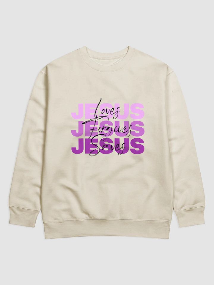 JESUS Love Forgives Saves Sweatshirt product image (2)