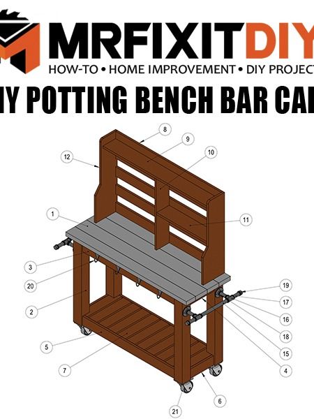 DIY Mobile Potting Bench (Bar Cart) product image (1)