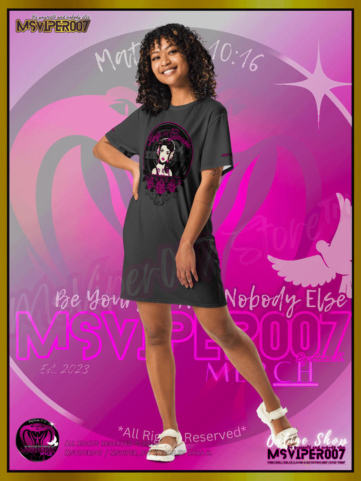 T-Shirt Dress - MsViper007's "Lady Gamers Are Awesome™ | [V3] (eclipse/solid)" T-Shirt Dress product image (1)