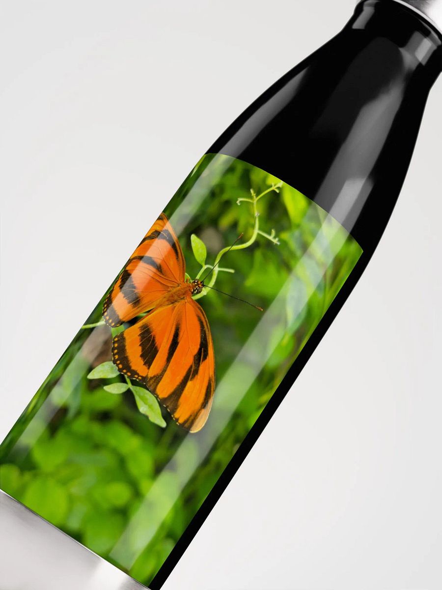 Banded Orange Longwing Tropical Stainless Steel Water Bottle product image (5)