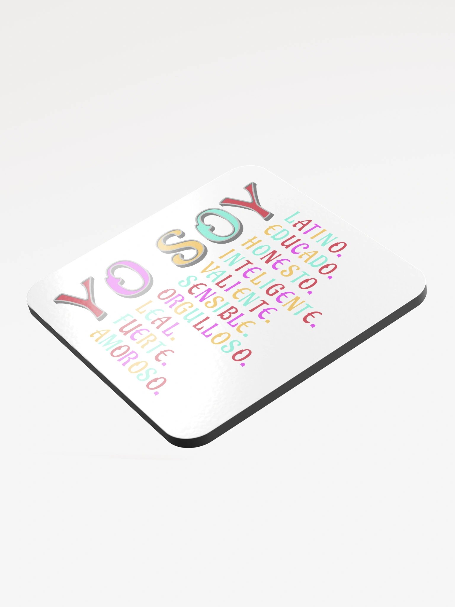 Yo So I Am Vibrant Spanish Words Cork Coaster product image (4)
