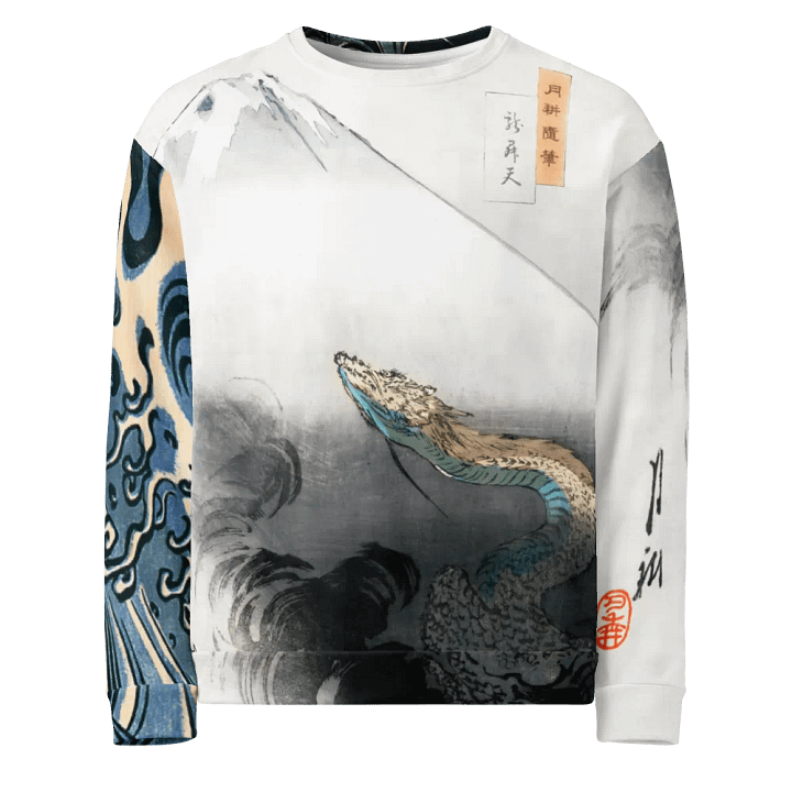 Dragons All-Over Print Recycled Unisex Sweatshirt product image (1)