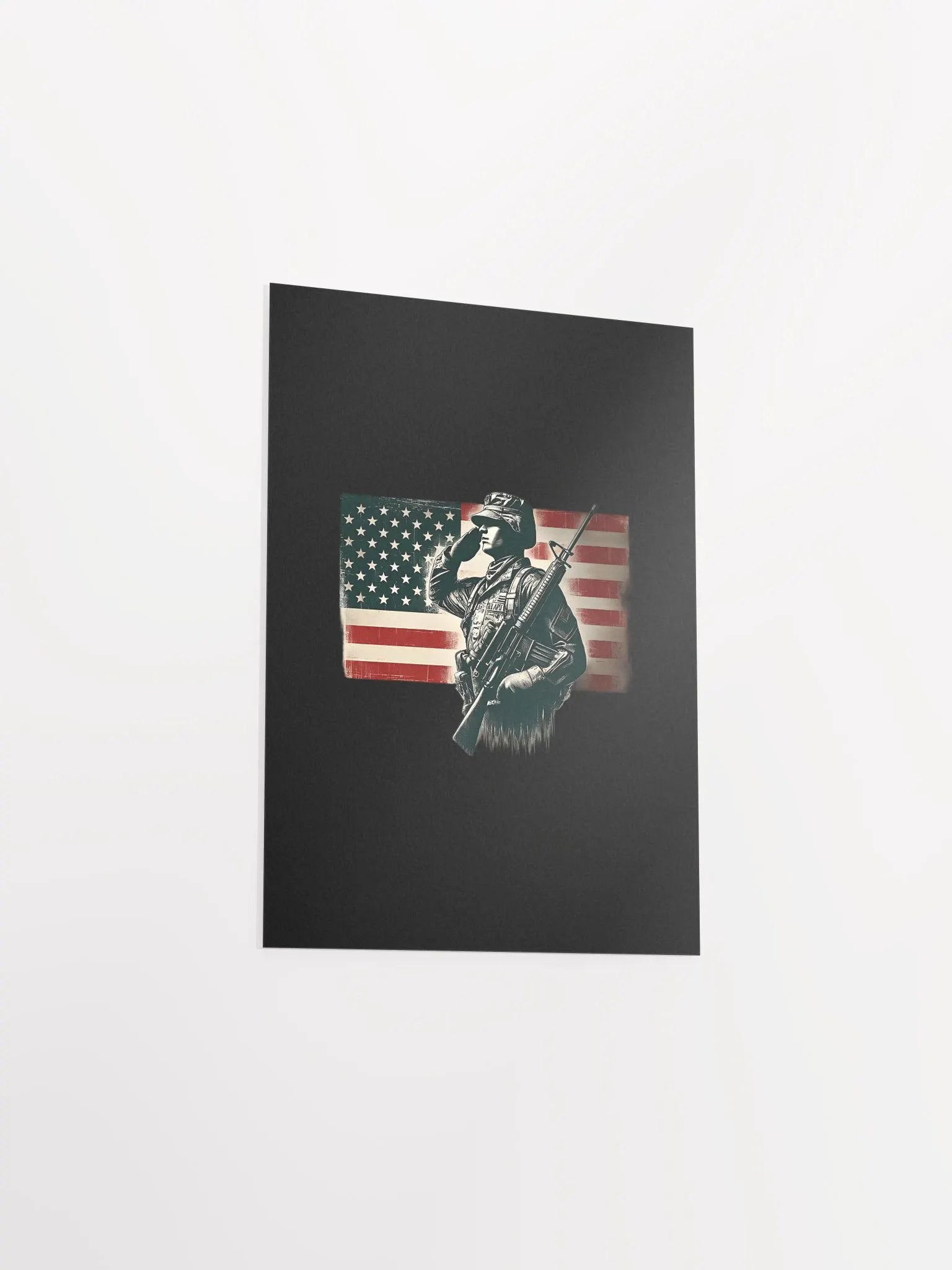 Saluting Soldier - Proud USA Patriotic Tribute Vintage Poster product image (40)