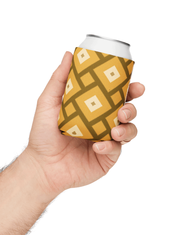 Retro Style Coozie Can Cooler – Orange & Yellow Dual Design product image (4)