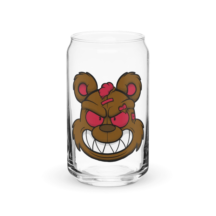 Horror Bear Head Glass Can product image (2)