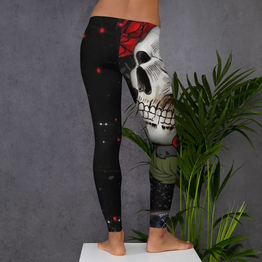 Gothic Rose Skull All-Over Leggings product image (6)