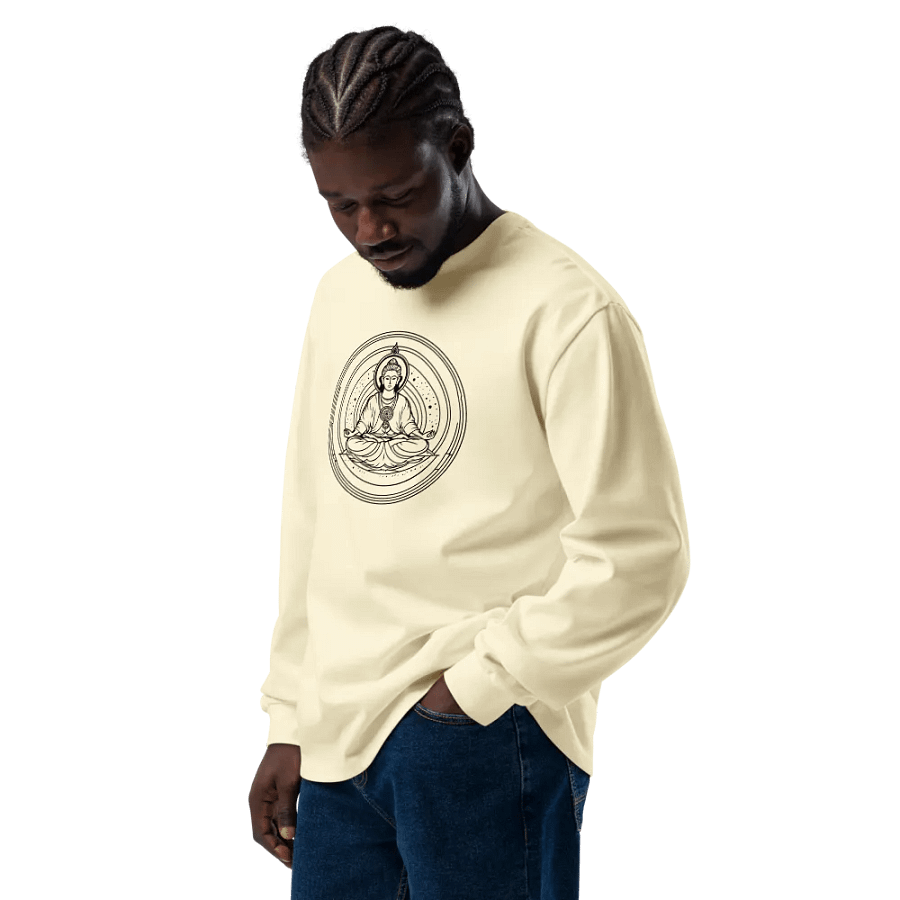 [Meditation 3 - Black] - Unisex Premium Heavyweight Long Sleeve Shirt product image (33)