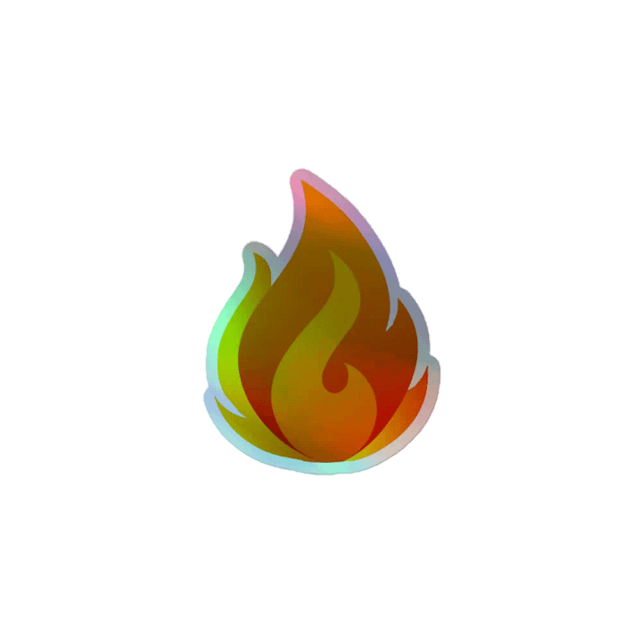 Fire Holographic Sticker Sheet product image (1)