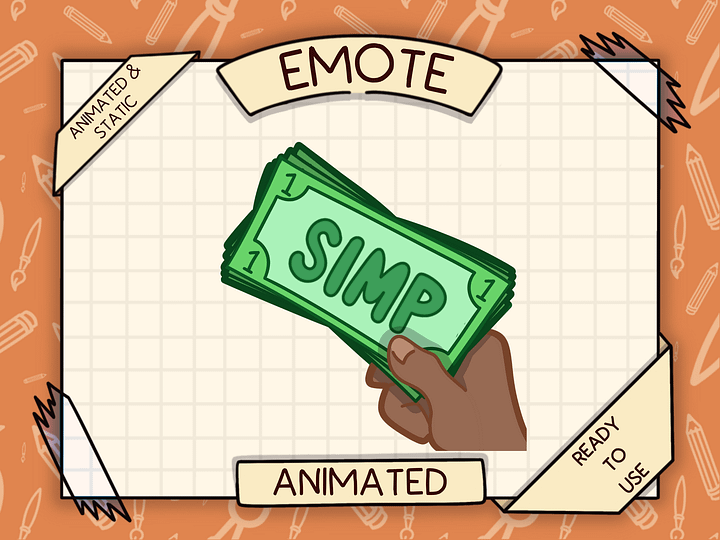 👋🏾💵SIMP BUCKS – Animated Emote product image (1)