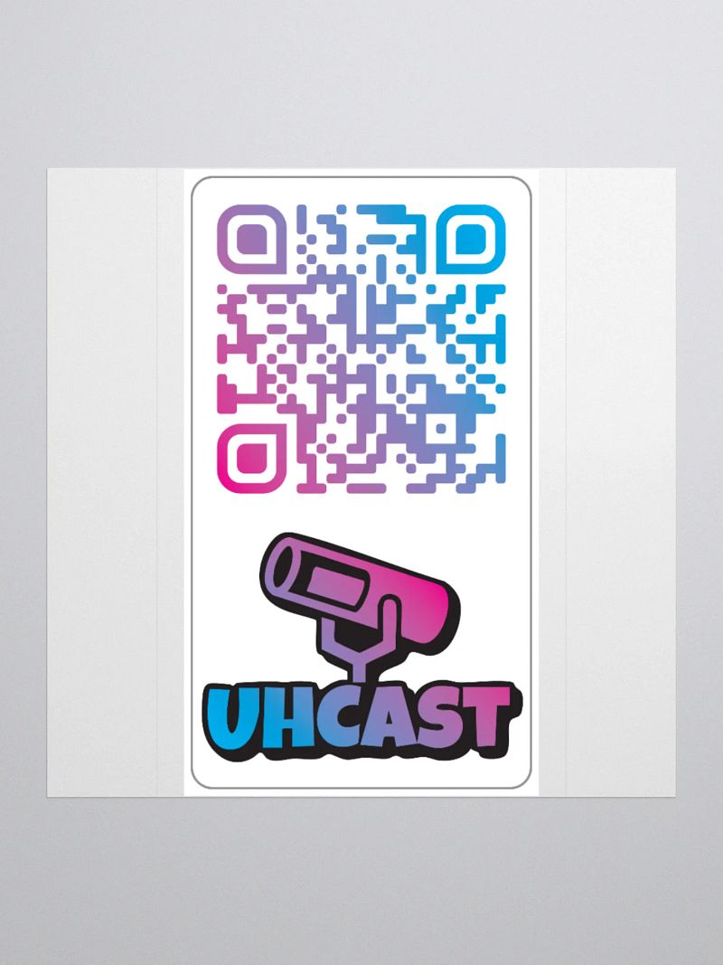 UhCast Promo QR Code Sticker!