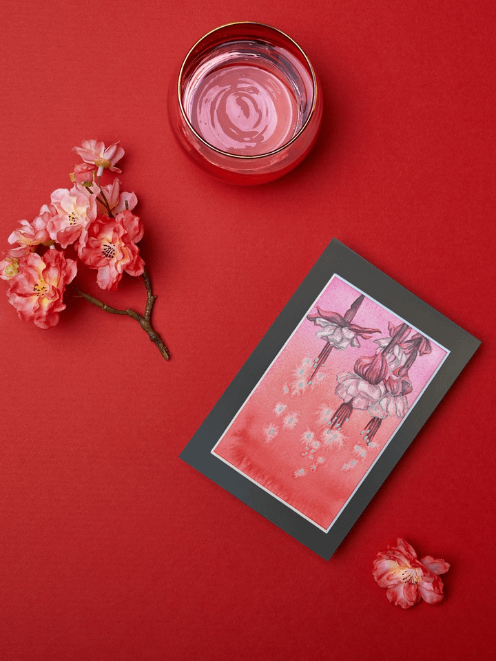 Watercolor Fuchsia Flowers product image (2)