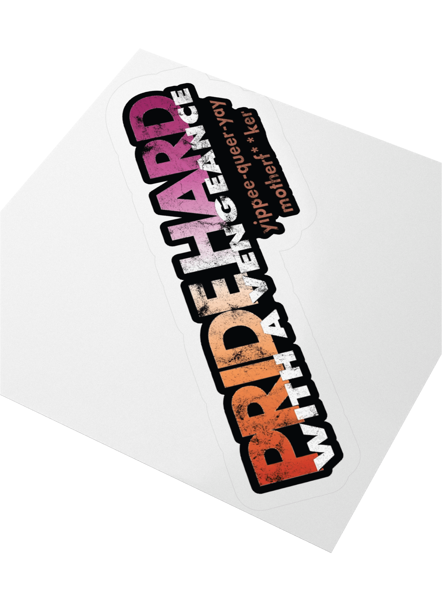 Lesbian "Pride Hard" Sticker product image (3)