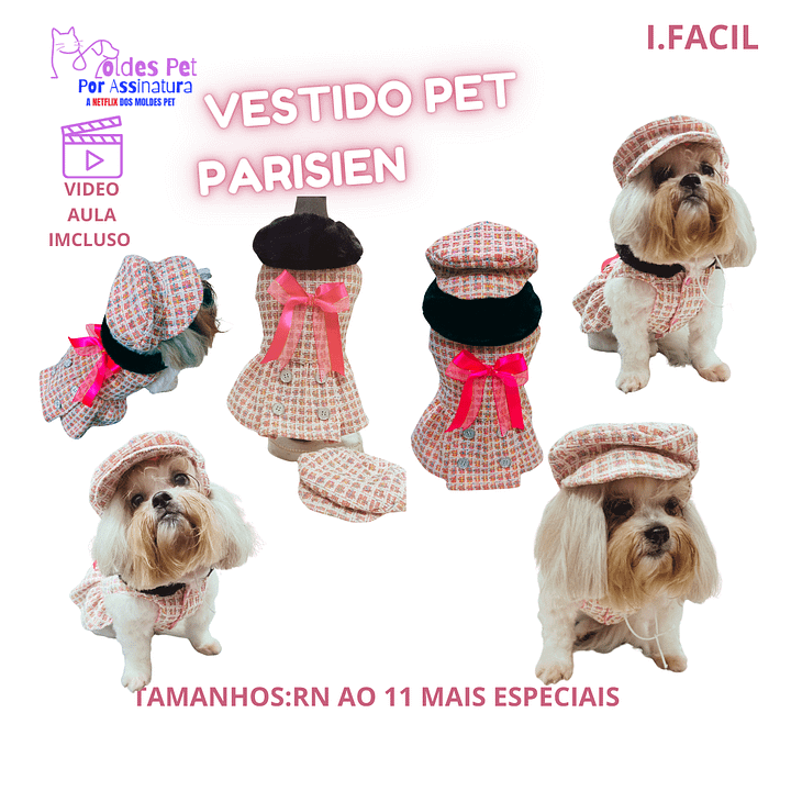 Vestido Pet Parisien - Modelagem Pet PDF product image (1)