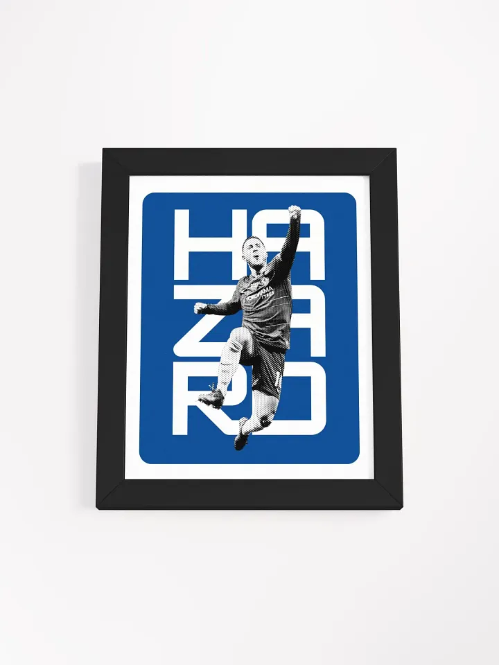 Eden Hazard BW Chelsea Name Art Framed Print product image (1)