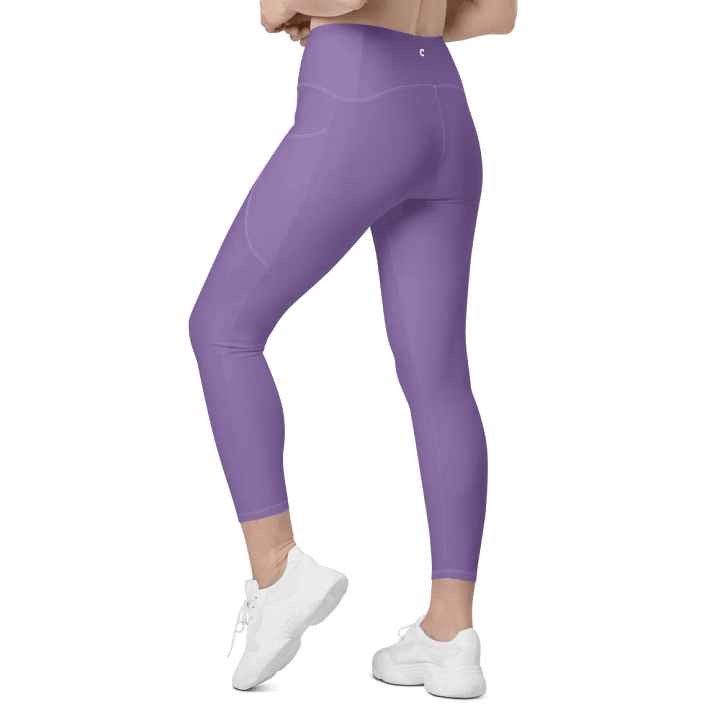 Purple Crossover Leggings with Pockets product image (1)