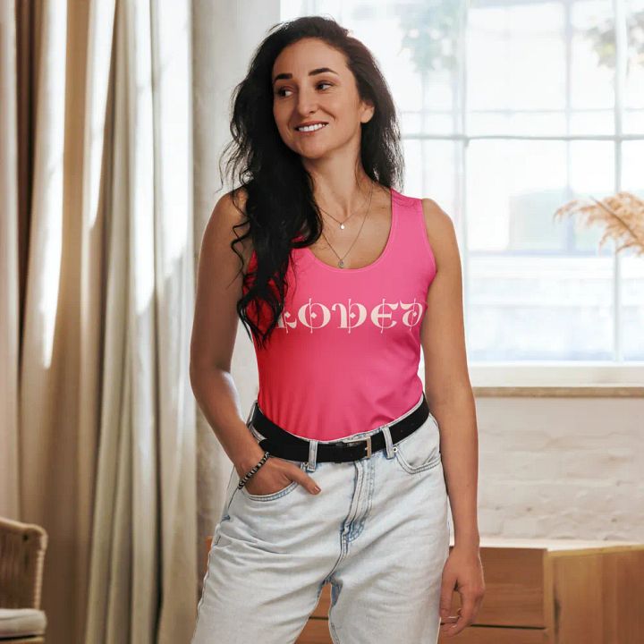 “Loved” Pink All-Over Tank product image (1)