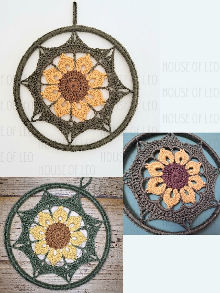 Sunflower Wall Decor Crochet Pattern product image (3)