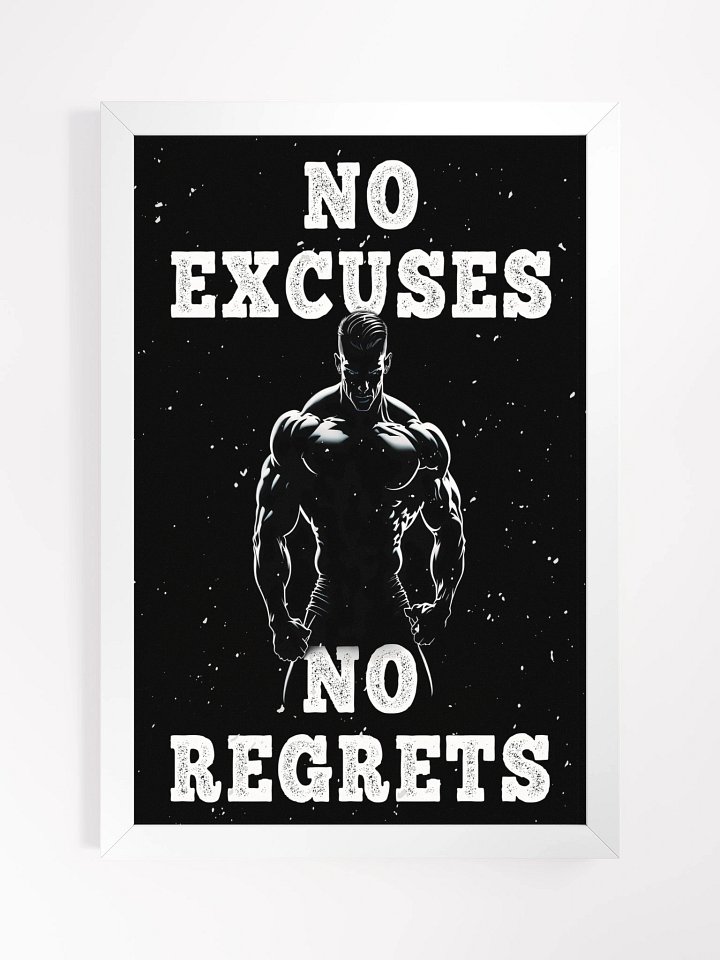 Fitness/Martial Arts Framed Poster - No Excuses product image (1)