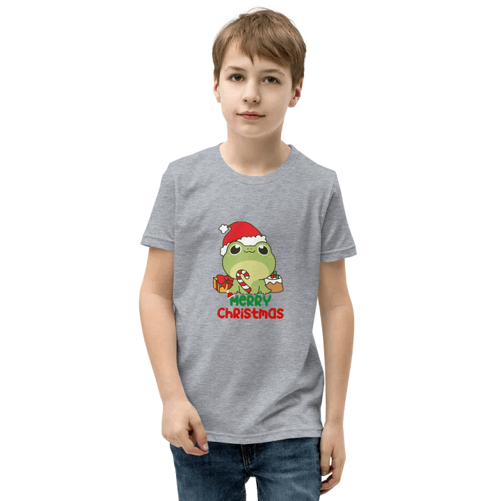 Festive Frog Christmas Youth T-Shirt product image (10)