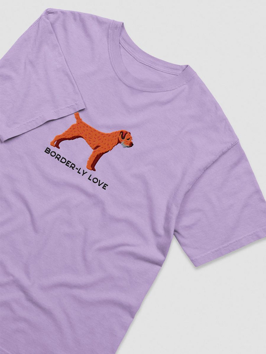 Border-ly Love T-Shirt(Embroidered) of a Border Terrier(Red) product image (35)