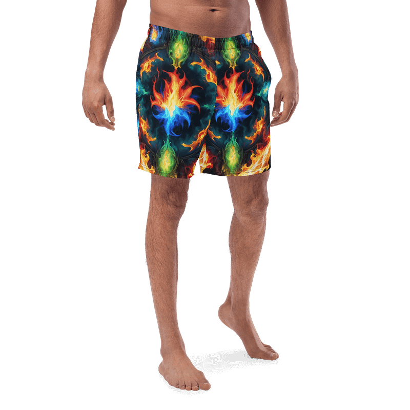 Ethereal Flame All-Over Swim Trunks