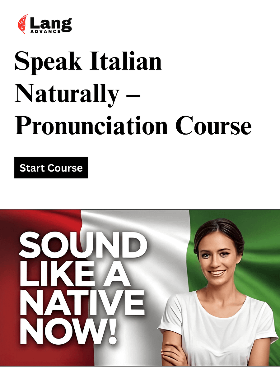 Complete Italian Pronunciation Course - Sound like a Native product image (1)