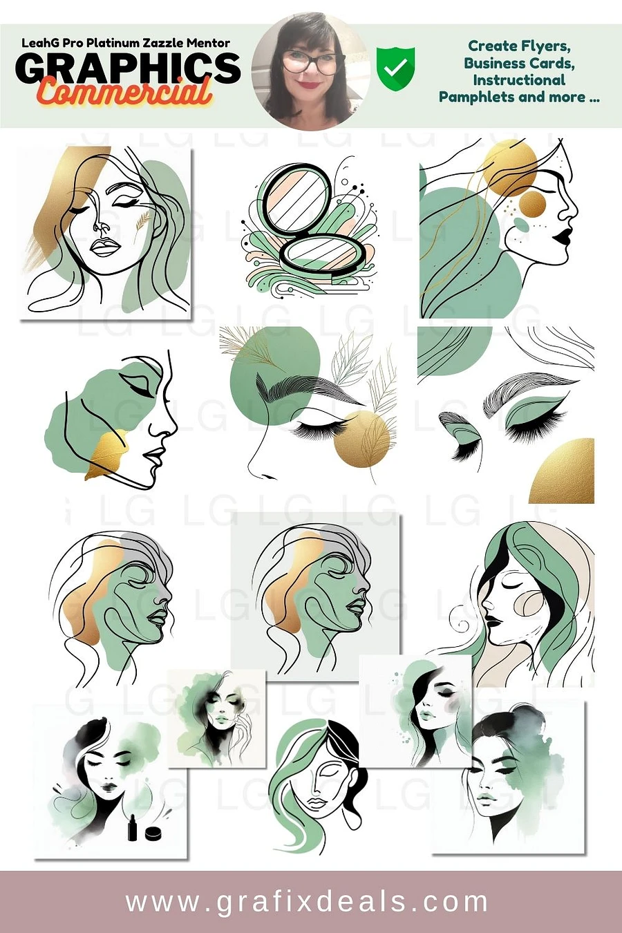 Beauty Branding Assets Print on Demand Trends Niche Guide | How to Design Best-Selling Beauty Products for Zazzle | Zazzle Trends Guide and 45 x Commercial Clipart product image (3)