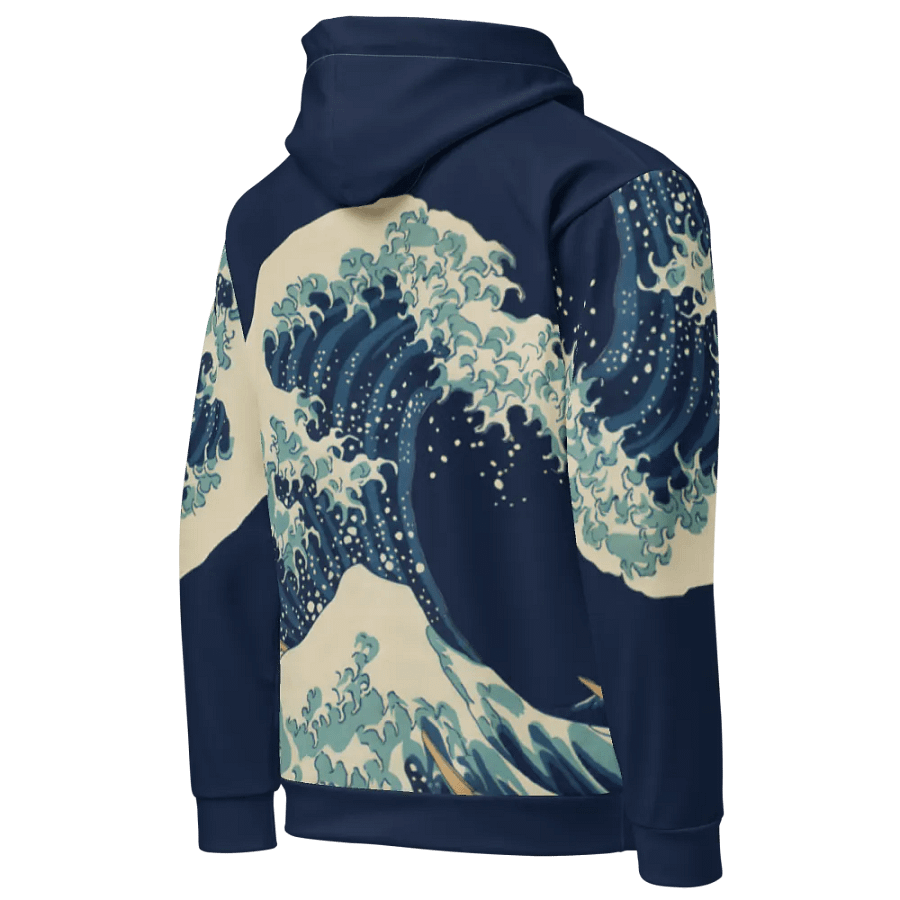 Under the Wave off Kanagawa All-Over Print Recycled Unisex Hoodie product image (10)