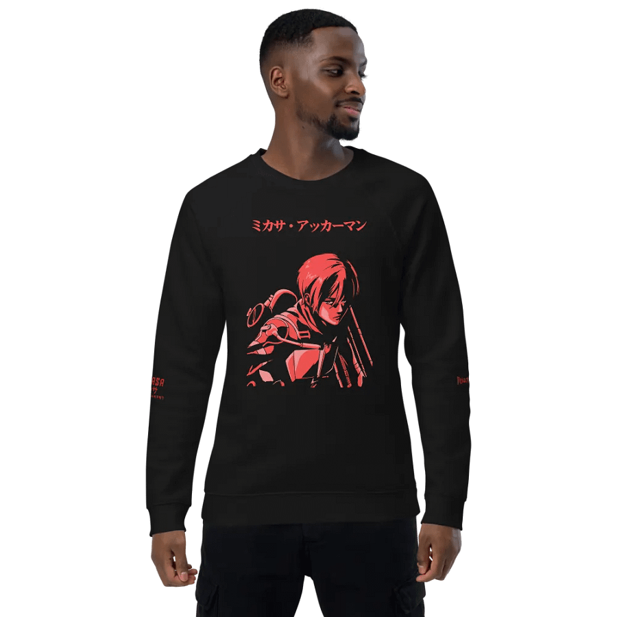 Mikasa Red Japanese Text Raglan Sweatshirt product image (1)
