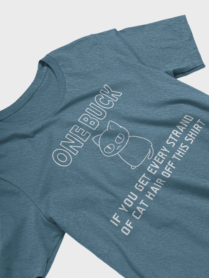 Cat Hair on Shirt (White Print) - Unisex Adult Super Soft Lightweight T-shirt product image (2)