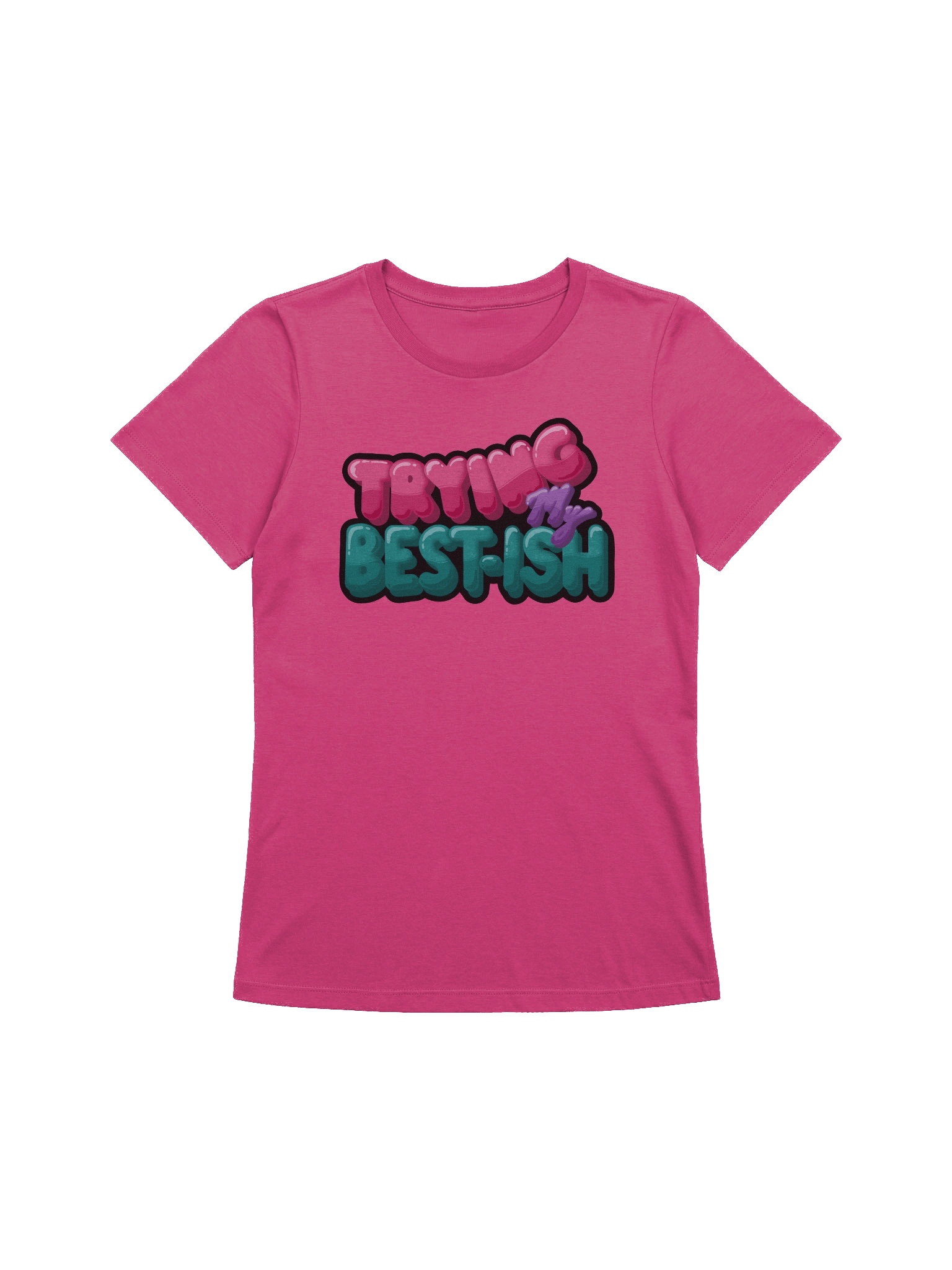 “TRYING MY BEST-ISH” - Kawaiifiti Style - Women's Relaxed-fit T-Shirt (Light) product image (1)