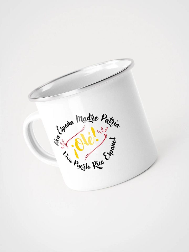 Taza esmaltada - Viva España Madre Patria y Puerto Rico español product image (1)
